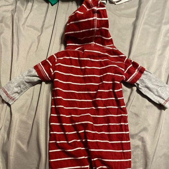 Rugged Bear 3-6M Baby Boy Hooded Footless Romper - Picture 4 of 6